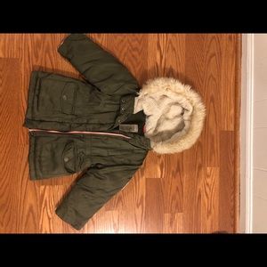 Toddler Girls Olive Coat